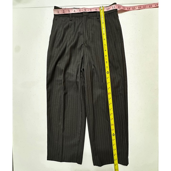 Van Heusen Pinstripe Suit Blazer Jacket & Pants 2 Piece Set Dark Gray Sz Boys 8 - Picture 8 of 8